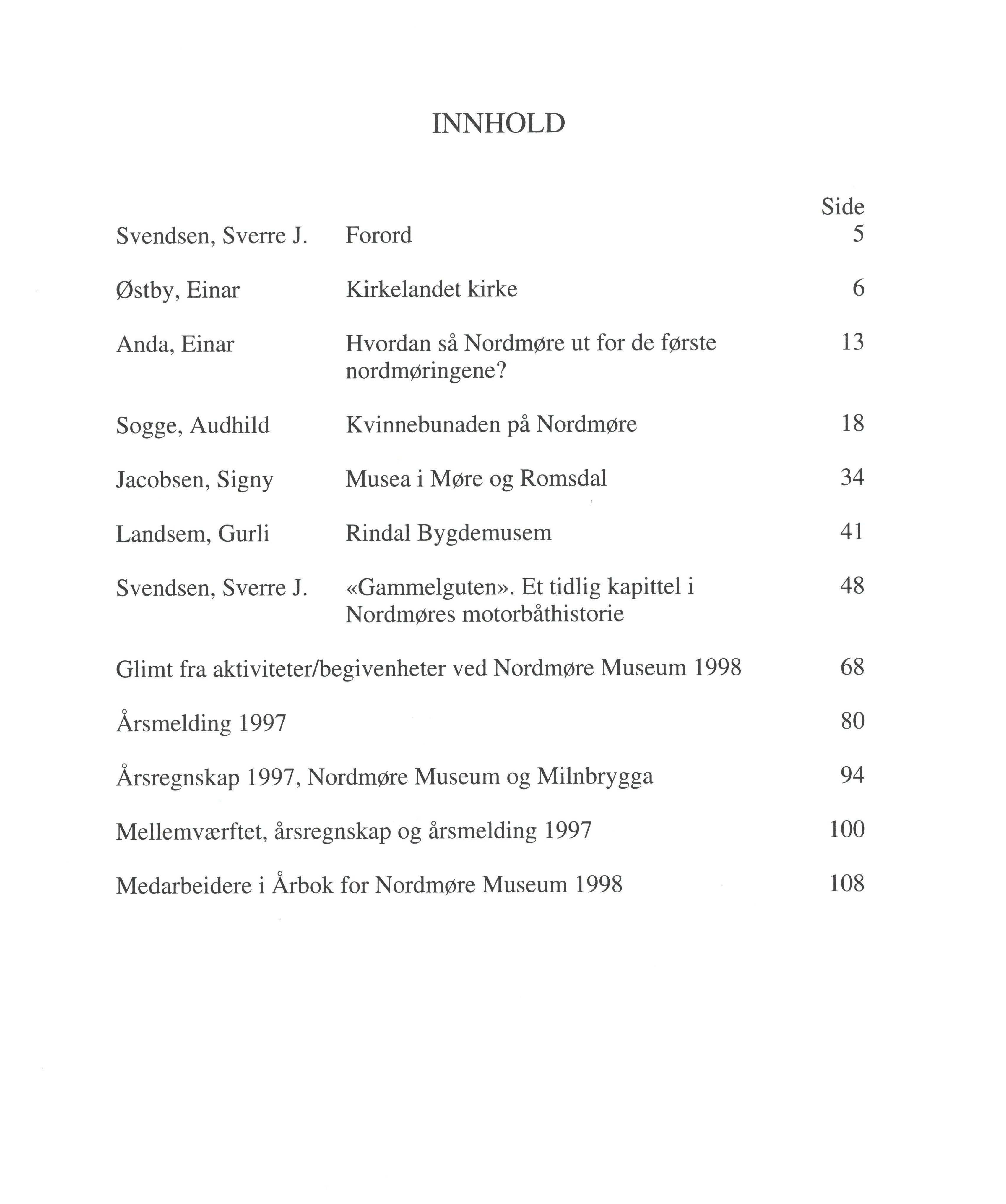 Årbok 1998 Nordmøre museum